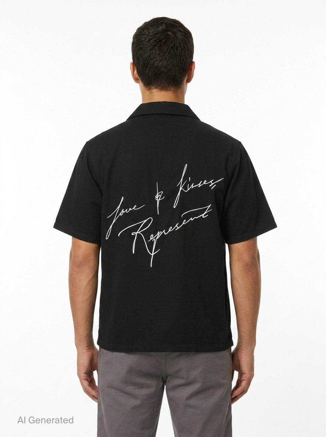 Love and Kisses Short Sleeve Resort Shirt | Represent | Club21 - back