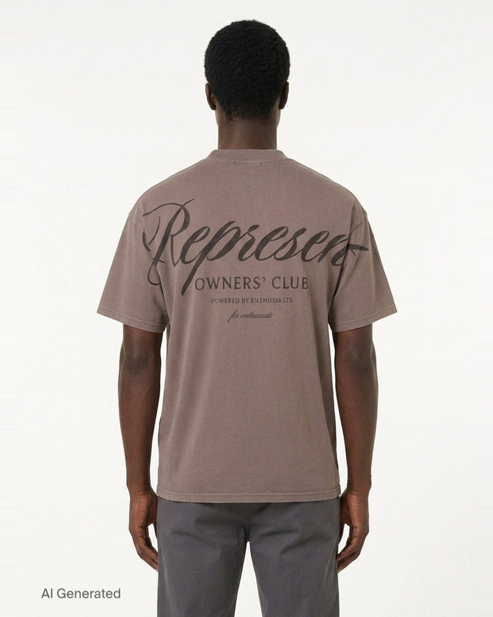 Owners Club Script Tee | Represent | Club21 - back