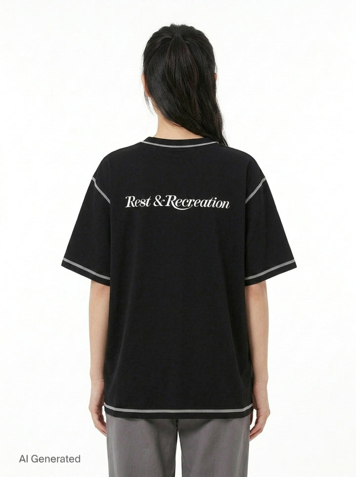 Double Logo T-Shirt | Rest&Recreation | Club21 - back