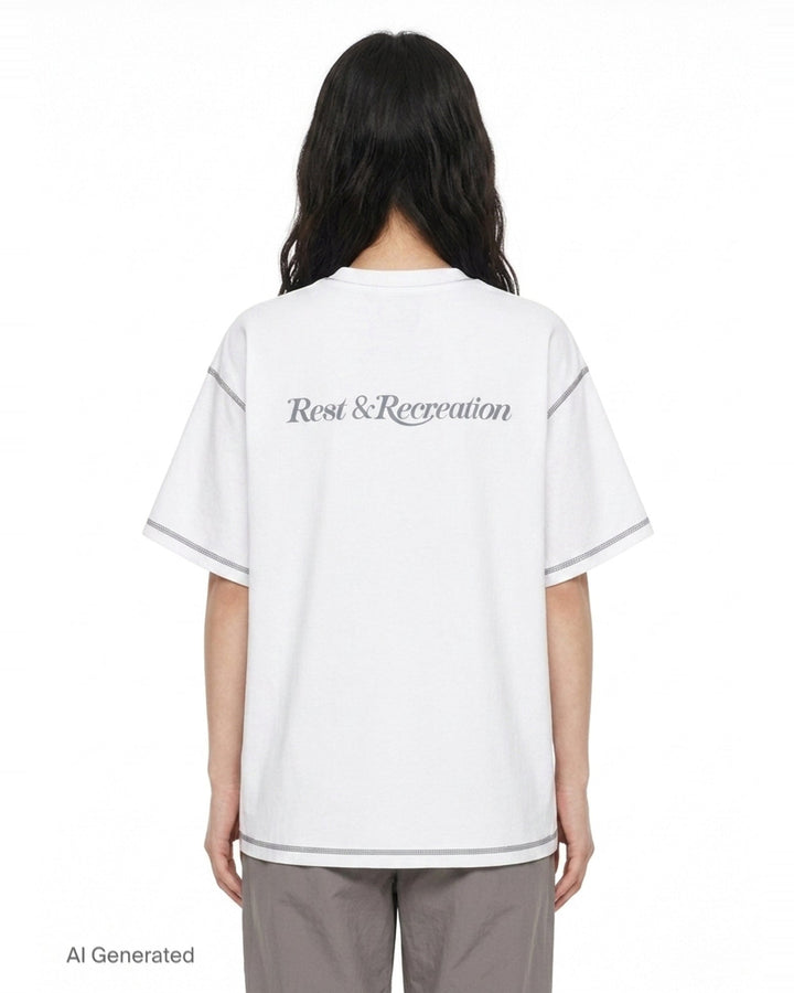 Double Logo Tee | Rest&Recreation | Club21 - back