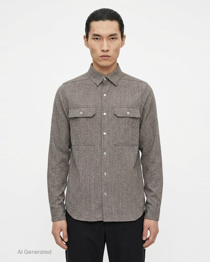 Bishu Wool Long Sleeve Outershirt | Rick Owens | Club21 - front