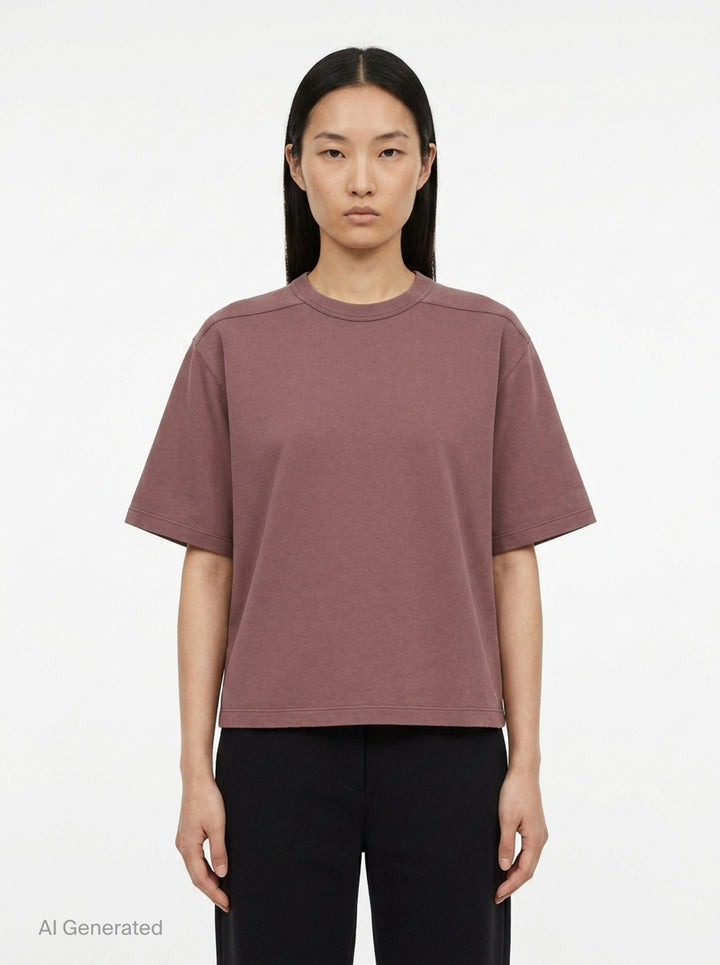 Cropped Brad Classic Cotton Tee | Rick Owens | Club21 - front