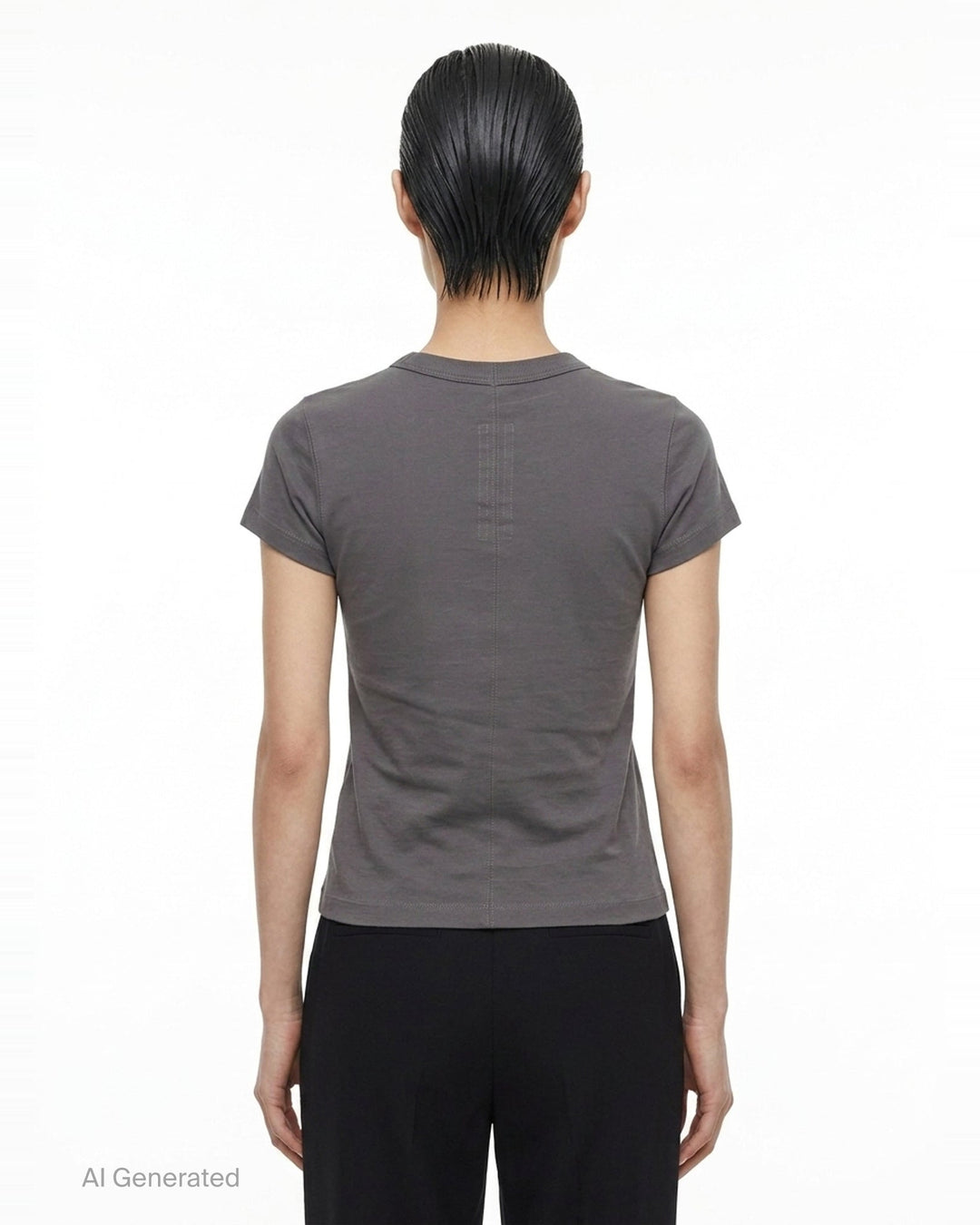 Cropped Level Classic Cotton Tee | Rick Owens | Club21 - back