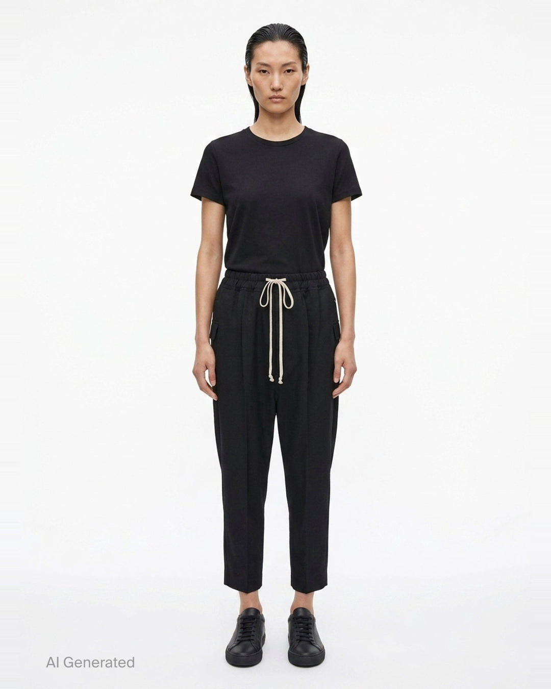 Drawstring Astaires Cropped Pants | Rick Owens | Club21 - front