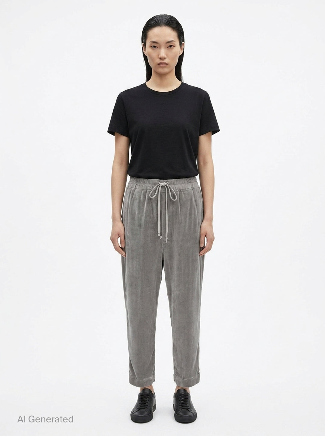 Drawstring Astaires Cropped Pants | Rick Owens | Club21 - front