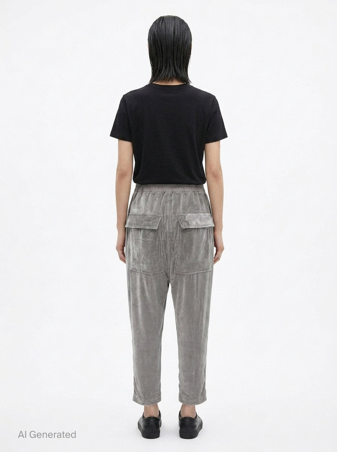 Drawstring Astaires Cropped Pants | Rick Owens | Club21 - back