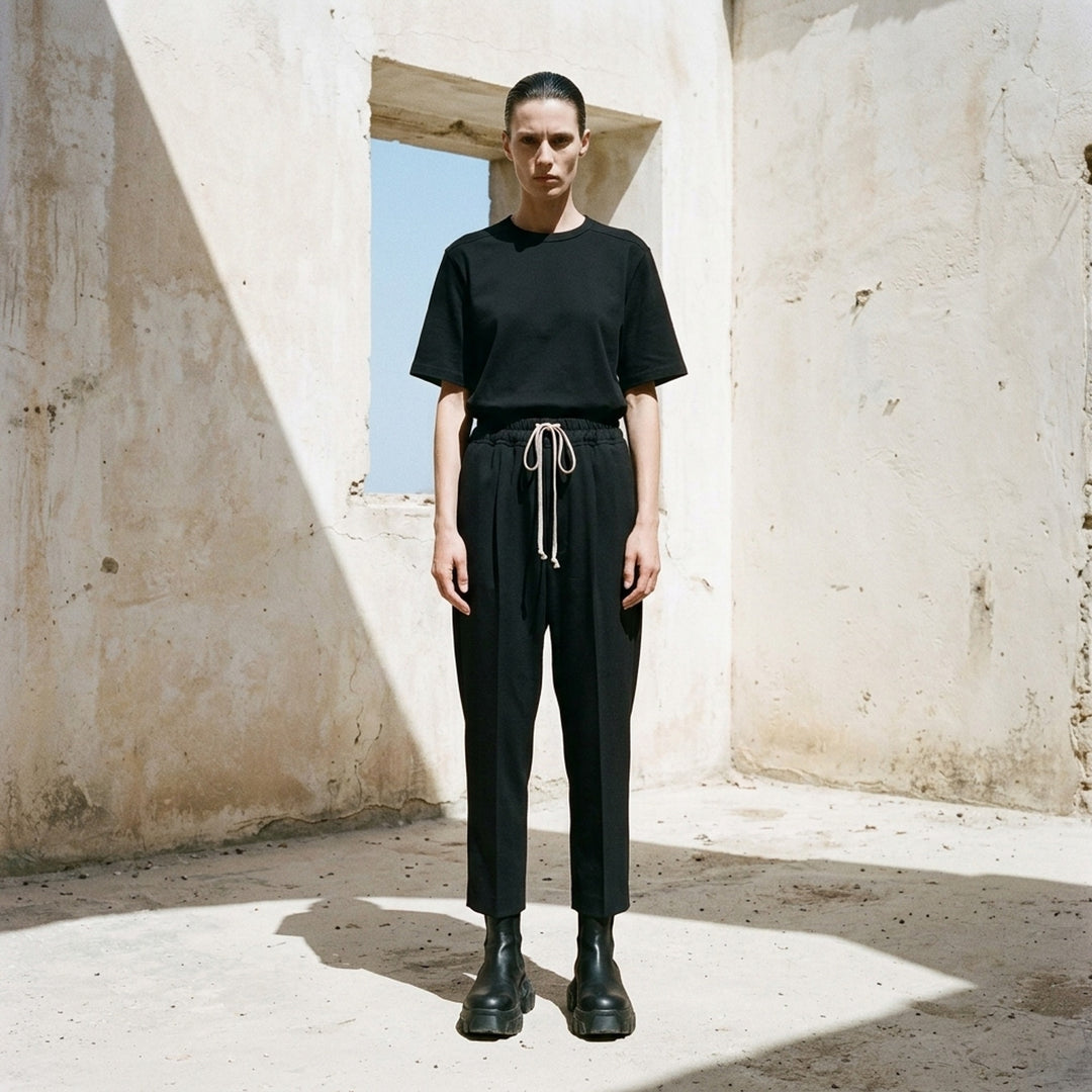 Drawstring Astaires Cropped Pants | Rick Owens | Club21 - lifestyle