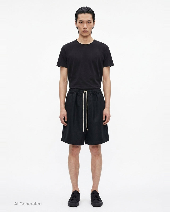 Faun Ramie Moleskin Shorts | Rick Owens | Club21 - front