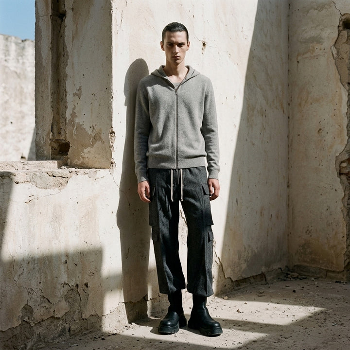 Felt Cashmere Zipped Hoodie | Rick Owens | Club21 - lifestyle