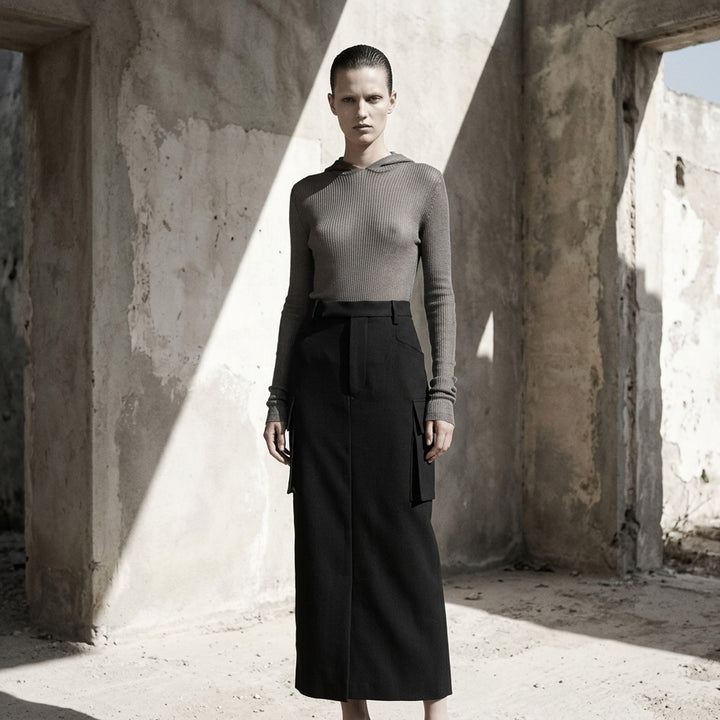 Firbanks Grain de Poudre Midi Skirt | Rick Owens | Club21 - lifestyle
