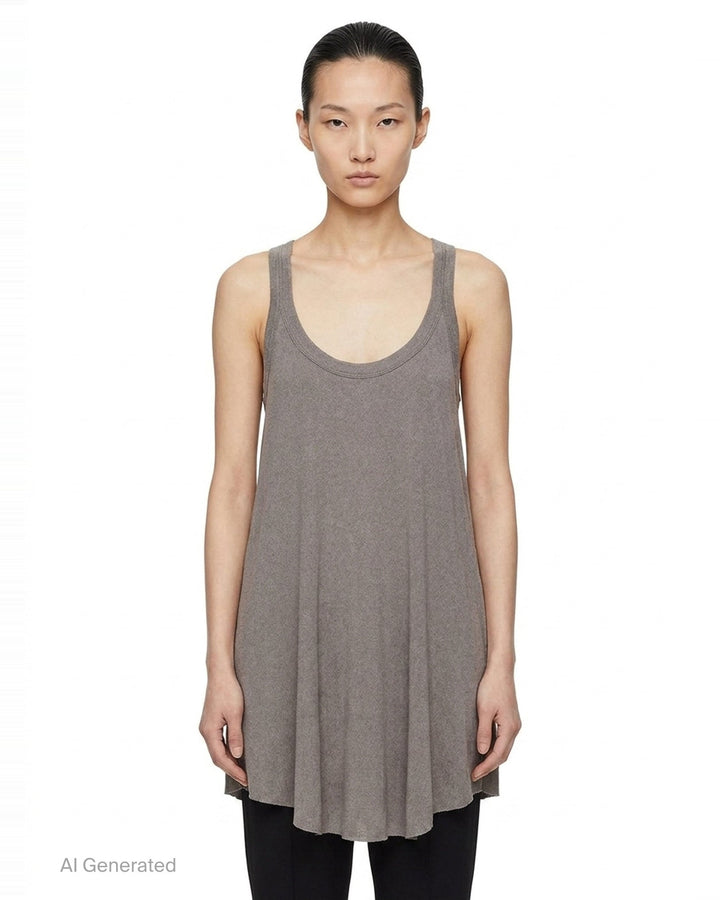 Gigi Rib Wool Silk Tank | Rick Owens | Club21 - front