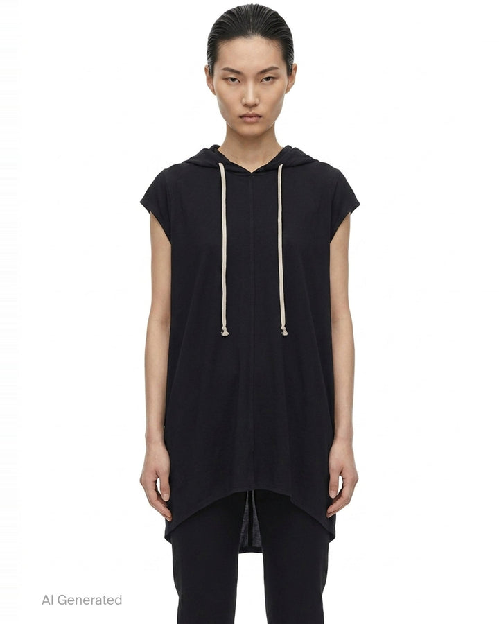 Heavy Cady Hoodie Dress | Rick Owens | Club21 - front