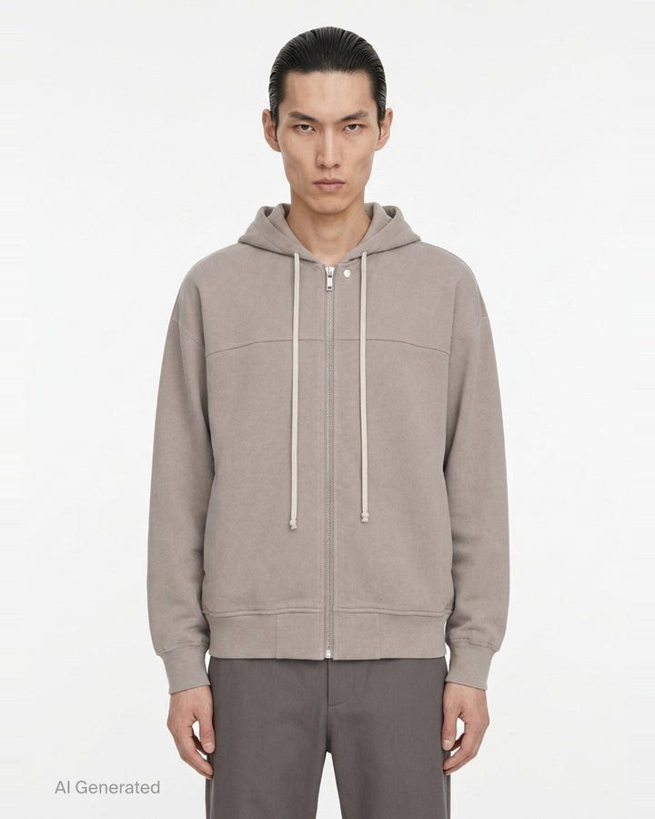 Heavy Jersey Zip Hoodie | Rick Owens | Club21 - front