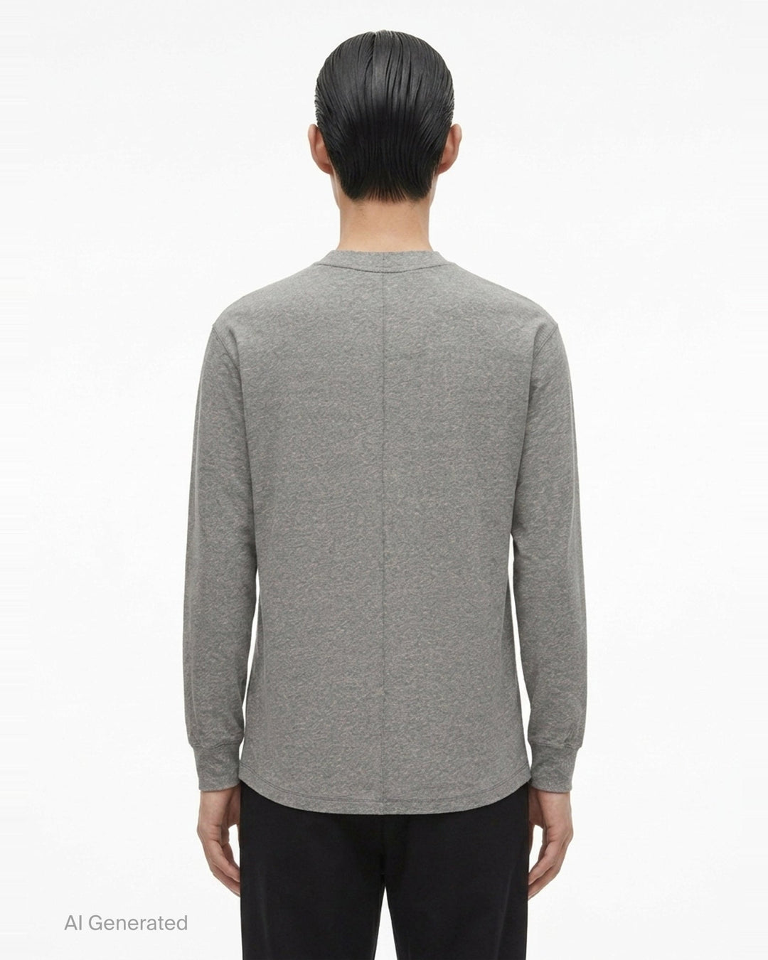 Jumbo Long Sleeve Melange Tee | Rick Owens | Club21 - back