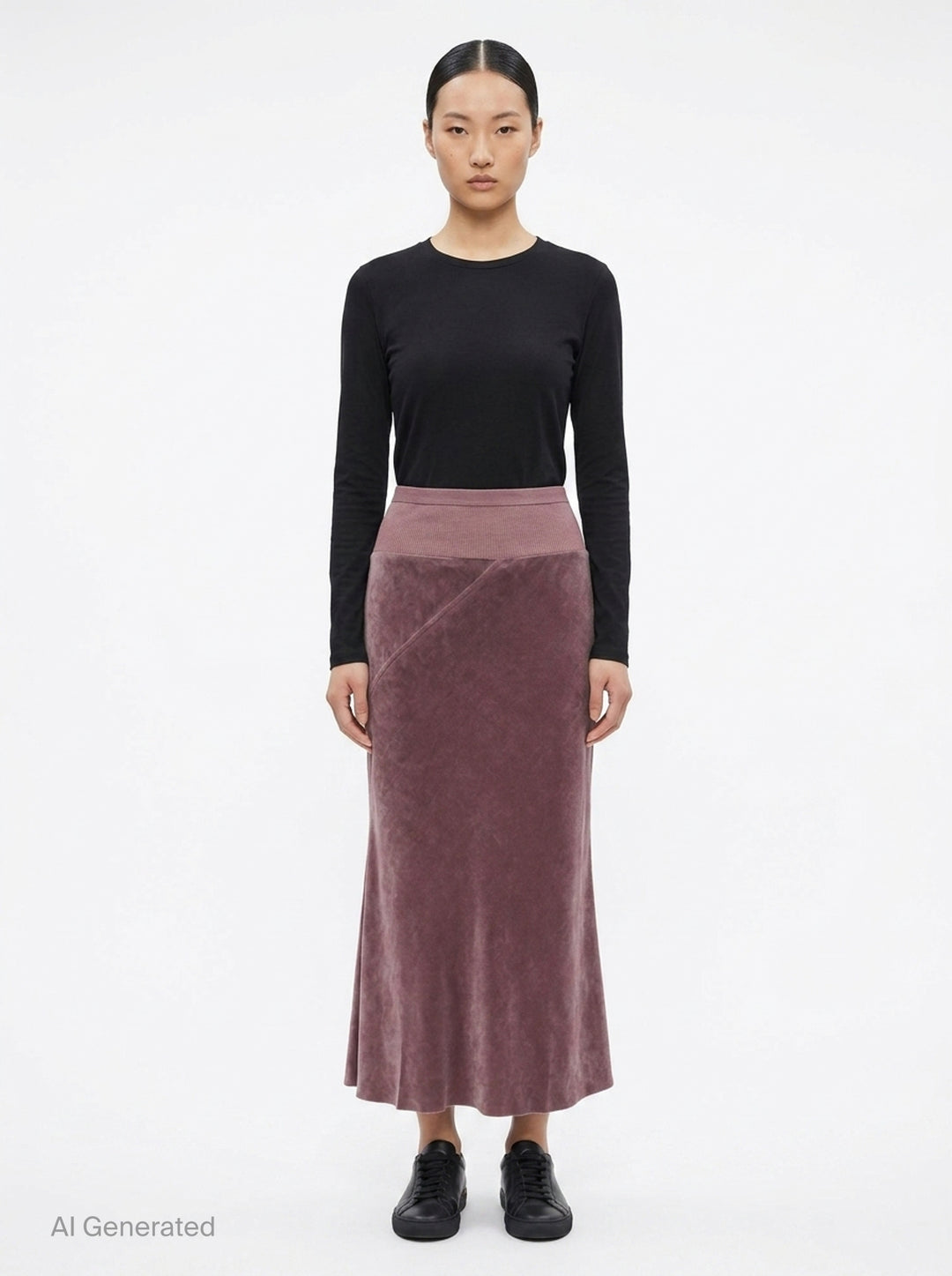 Knee Bias Velvet Skirt | Rick Owens | Club21 - front