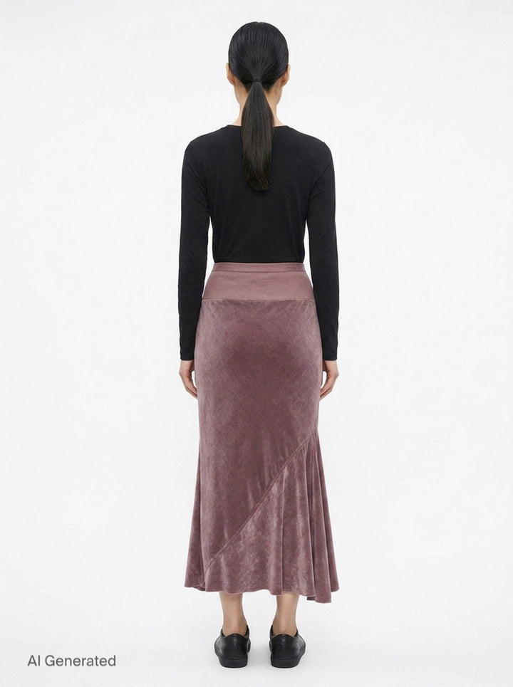Knee Bias Velvet Skirt | Rick Owens | Club21 - back