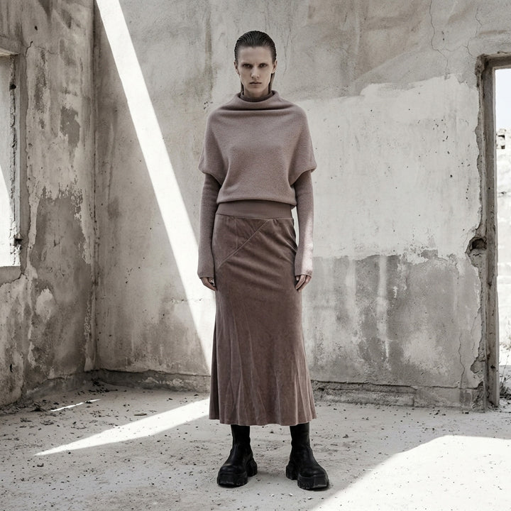 Knee Bias Velvet Skirt | Rick Owens | Club21 - lifestyle