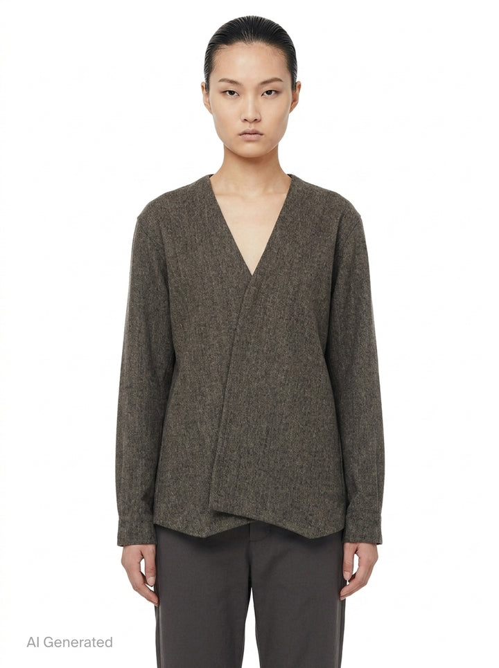 Larry Wrap Shirt | Rick Owens | Club21 - front