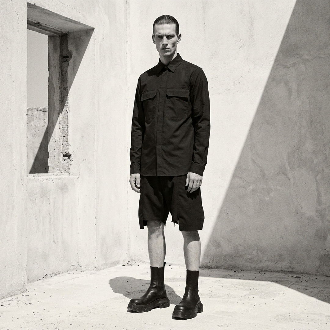 Long Sleeve Cotton Poplin Work Shirt | Rick Owens | Club21 - lifestyle