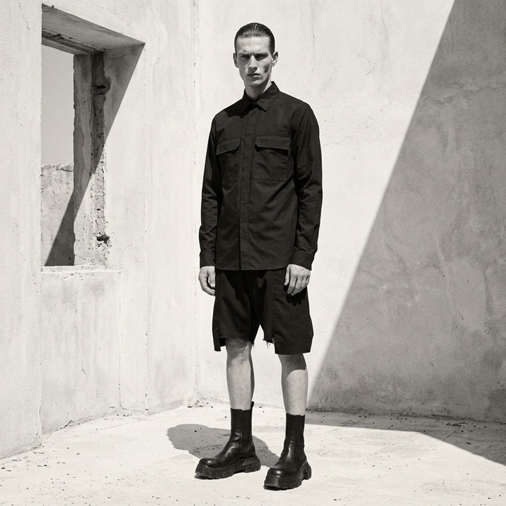Long Sleeve Cotton Poplin Work Shirt | Rick Owens | Club21 - lifestyle