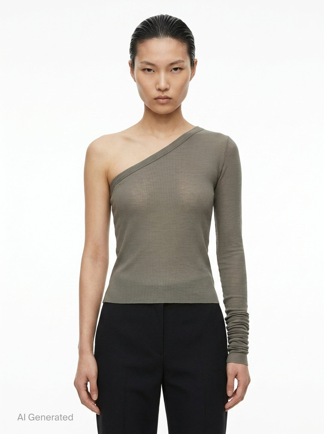 One Shoulder Knit Top | Rick Owens | Club21 - front