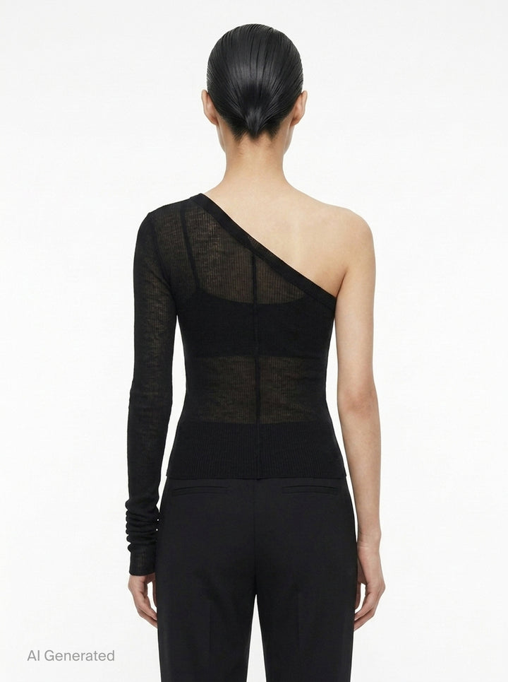 One Shoulder Knit Top | Rick Owens | Club21 - back