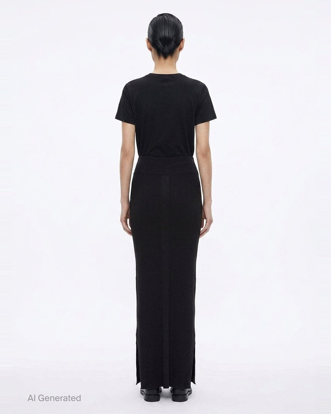 Ribbed Knit Maxi Skirt | Rick Owens | Club21 - back
