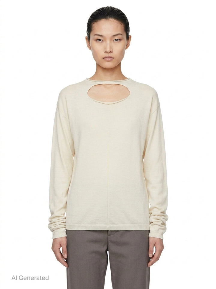 Slashed Pull Sweater | Rick Owens | Club21 - front