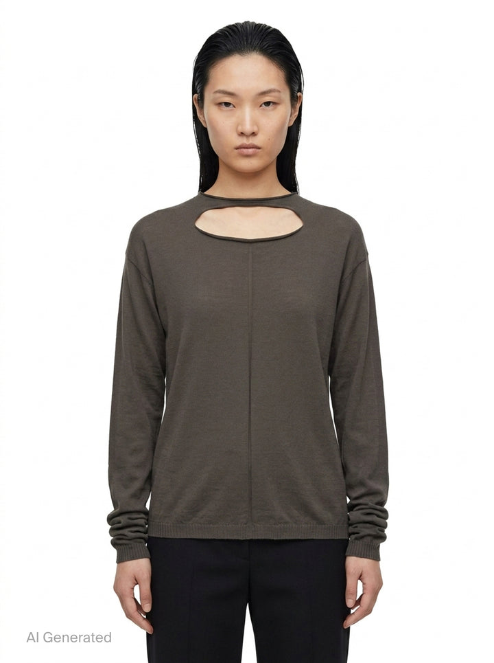 Slashed Pull Sweater | Rick Owens | Club21 - front