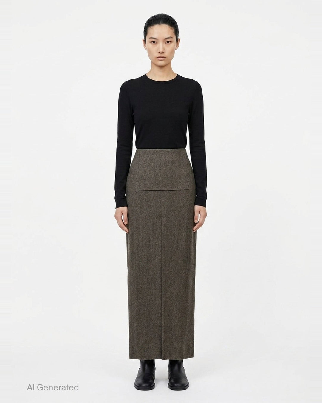Sliced Maxi Skirt | Rick Owens | Club21 - front