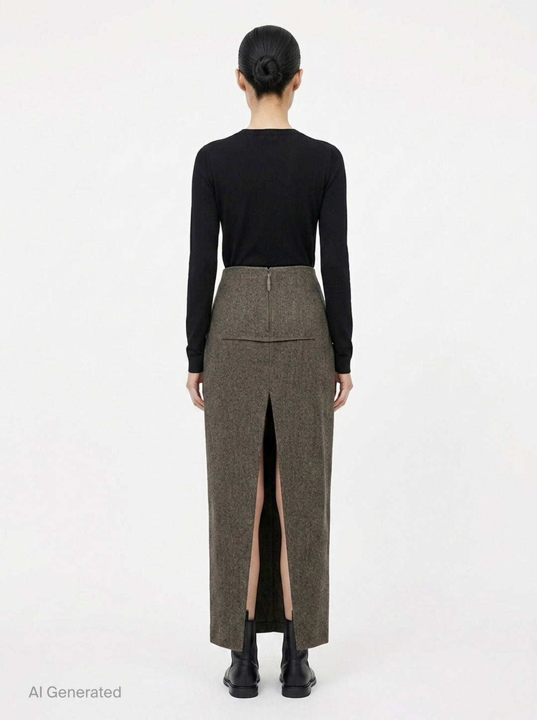 Sliced Maxi Skirt | Rick Owens | Club21 - back