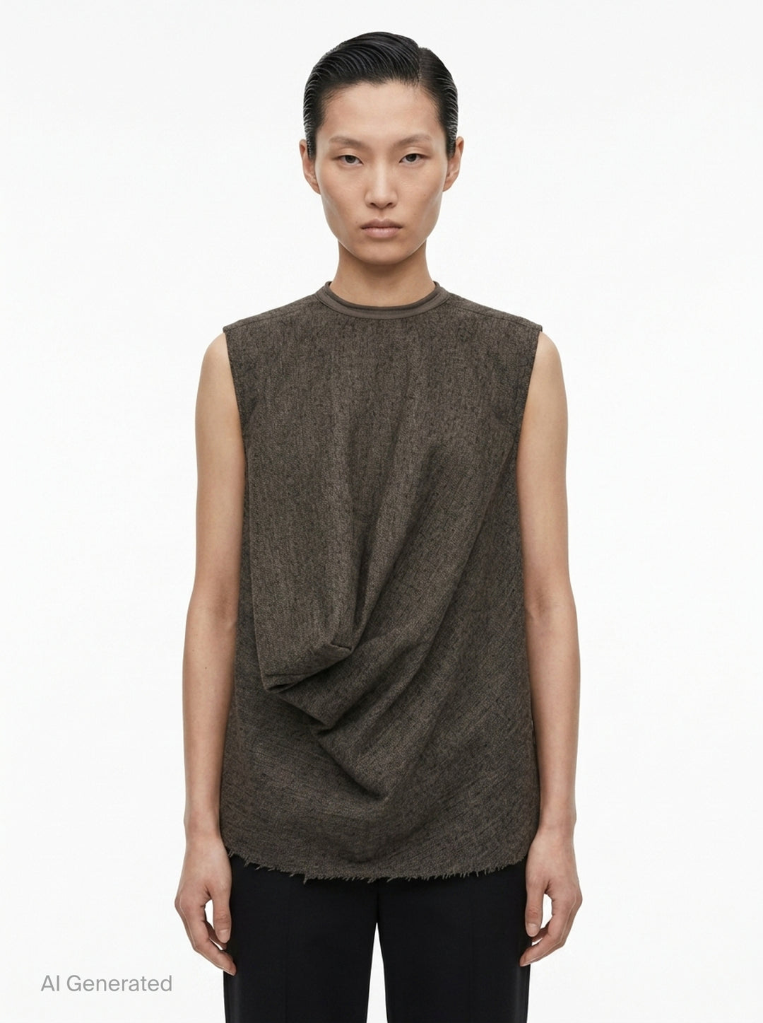 Subhuman Draped Woven Top | Rick Owens | Club21 - front