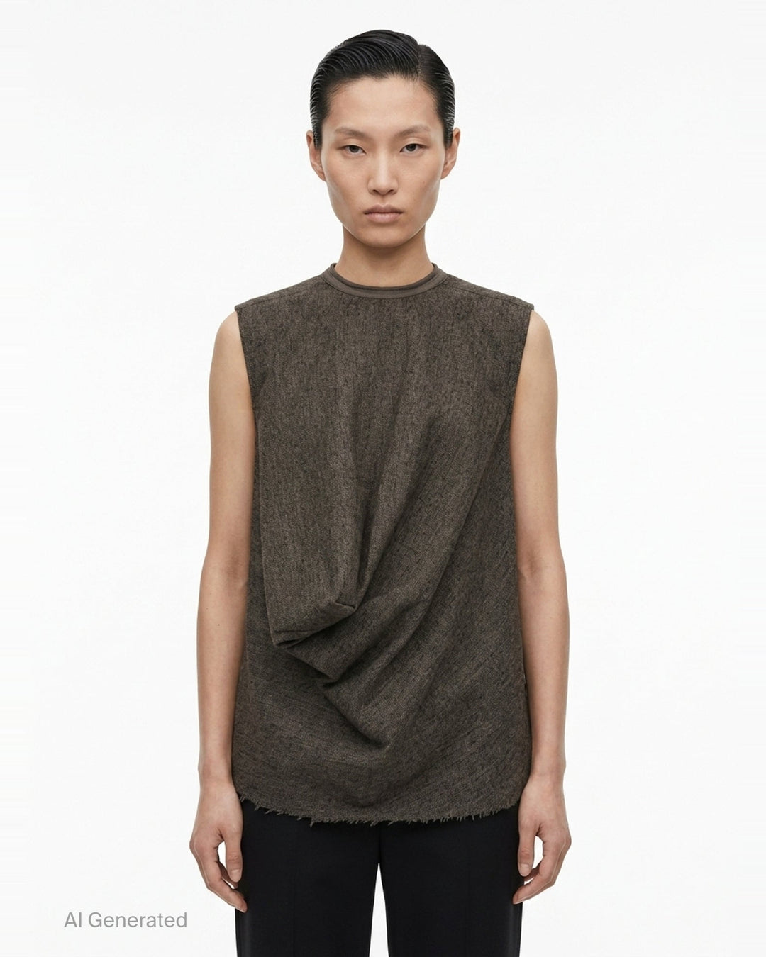 Subhuman Draped Woven Top | Rick Owens | Club21 - front