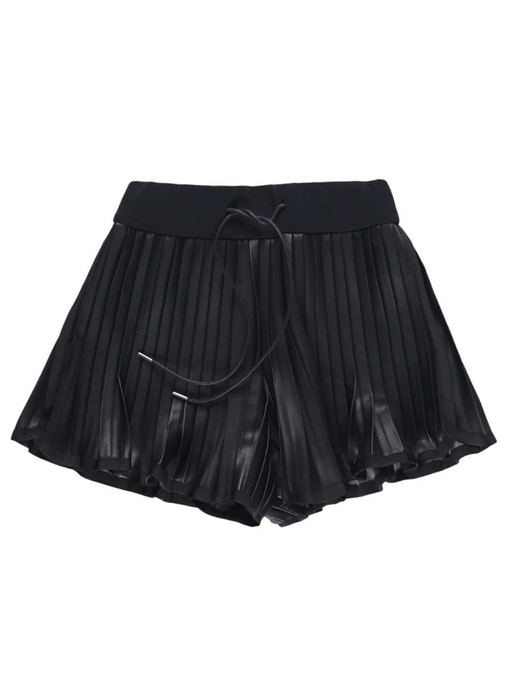 sacai-Faux-Leather-Shorts-Black-1