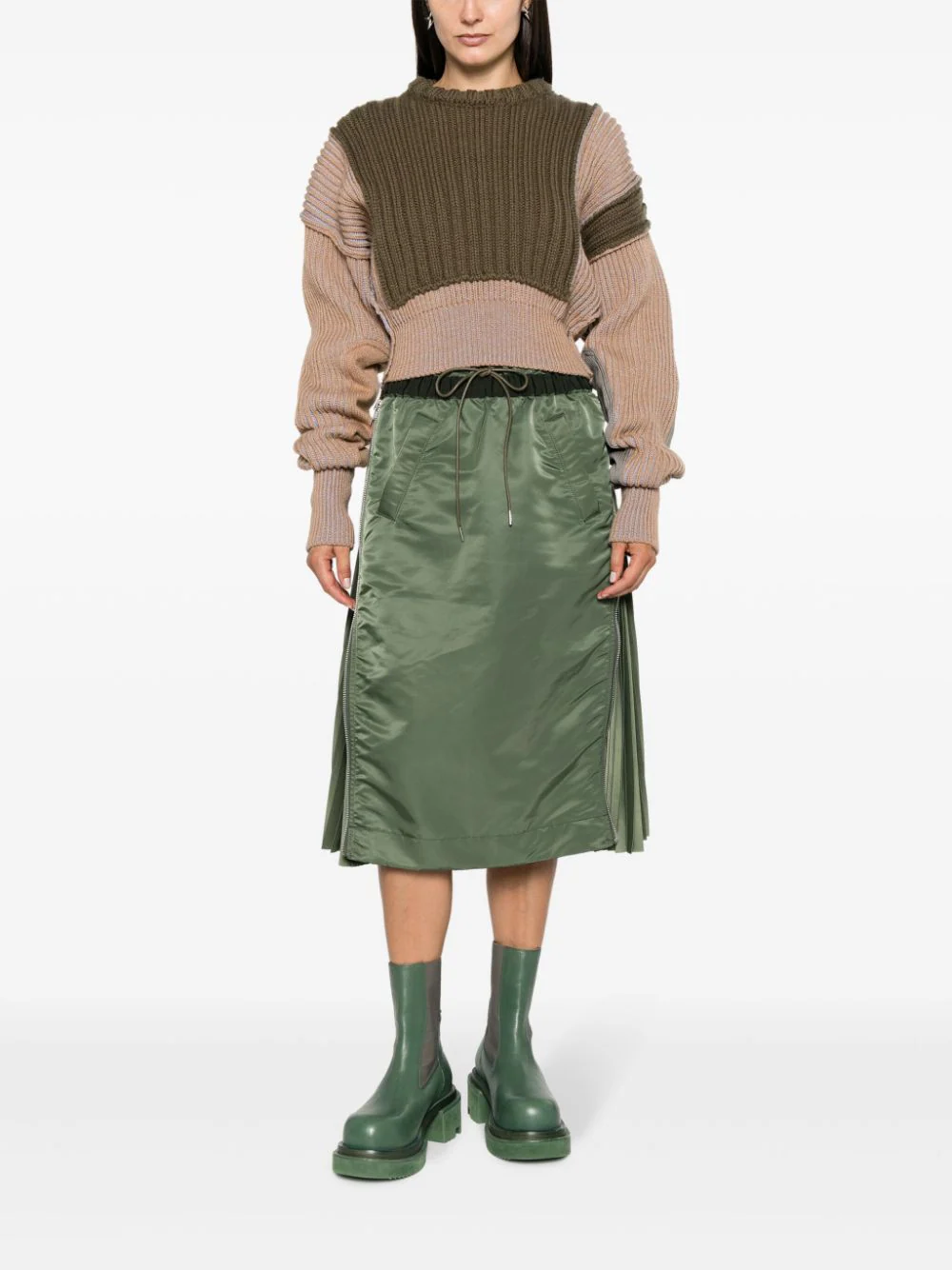 sacai-Nylon-Twill-Skirt-Khaki-2