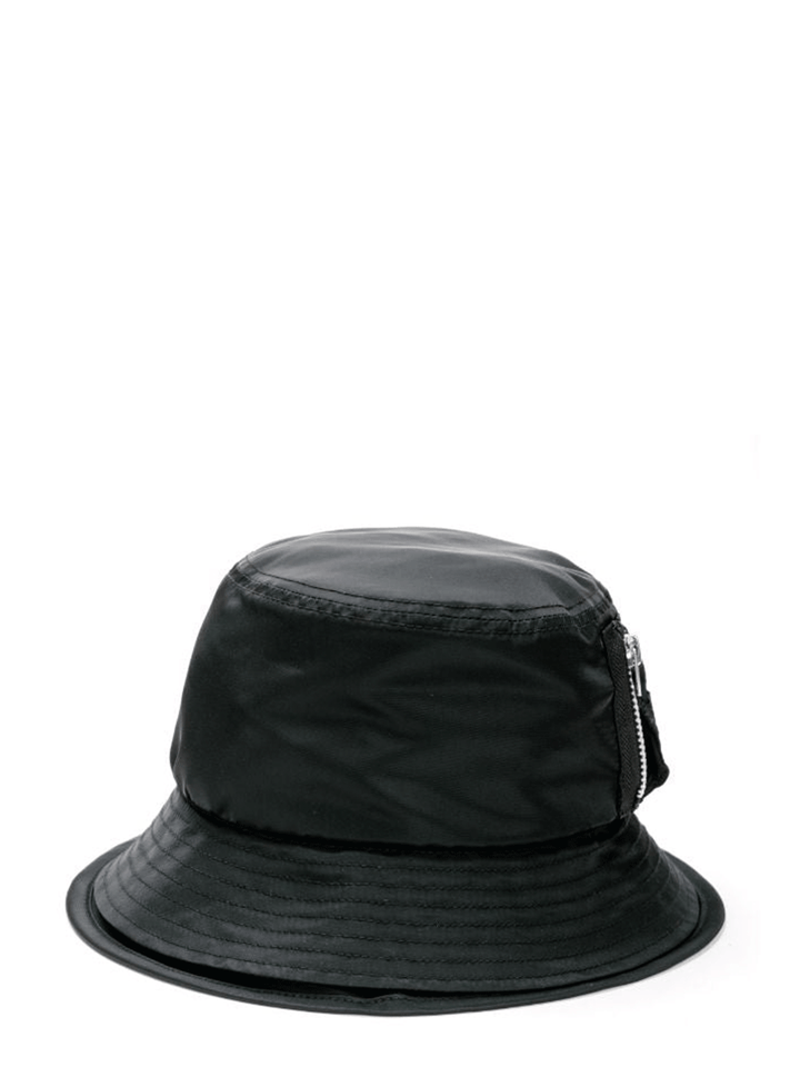 sacai-Pocket-Double-Brim-Hat-Nylon-Men-Black-1