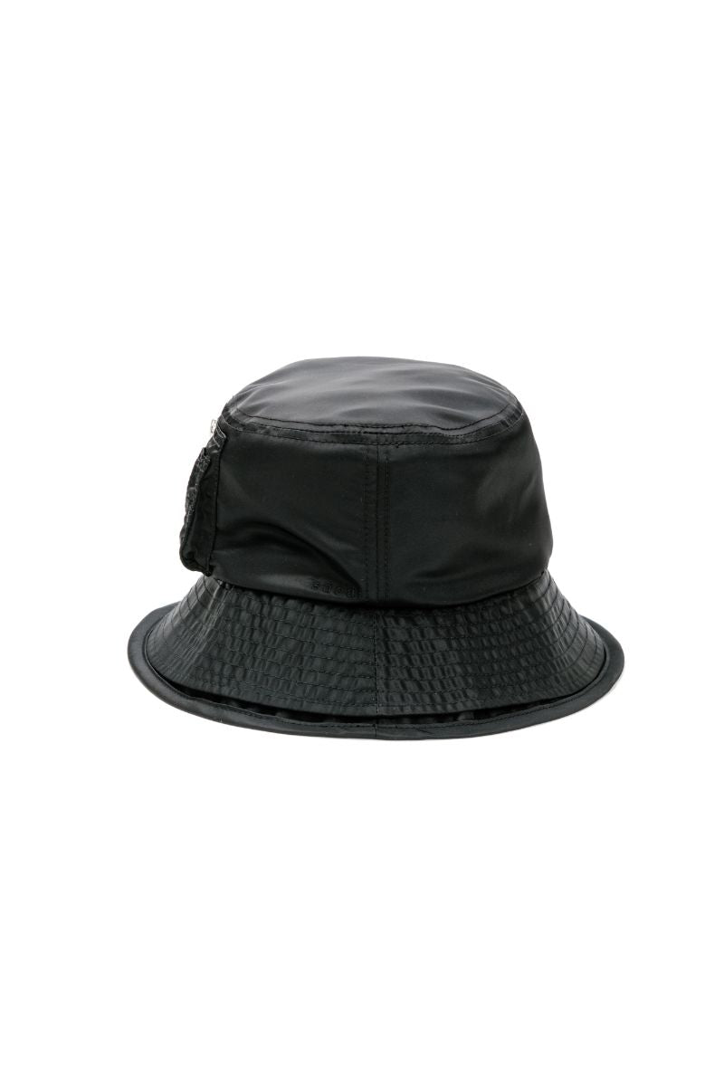 sacai-Pocket-Double-Brim-Hat-Nylon-Men-Black-3