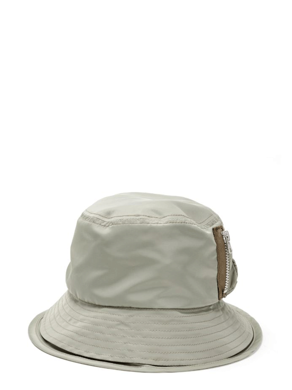 sacai-Pocket-Double-Brim-Hat-Nylon-Women-Khaki-1