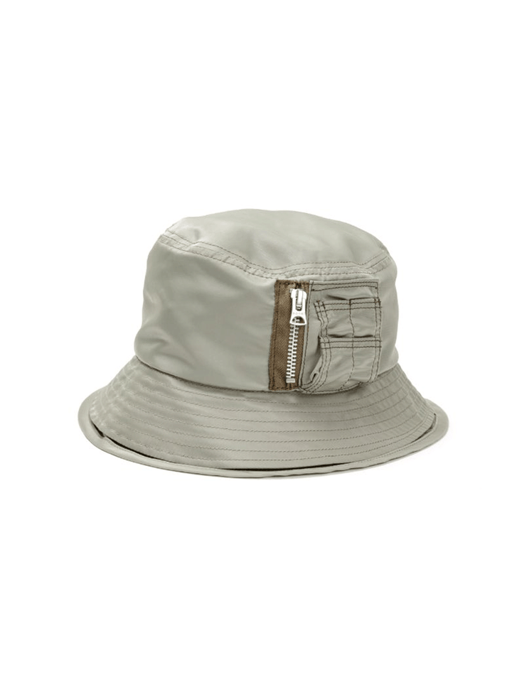 sacai-Pocket-Double-Brim-Hat-Nylon-Women-Khaki-2