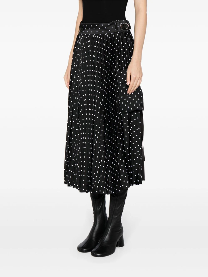 sacai-Polka-Dot-Print-Skirt-Black-3