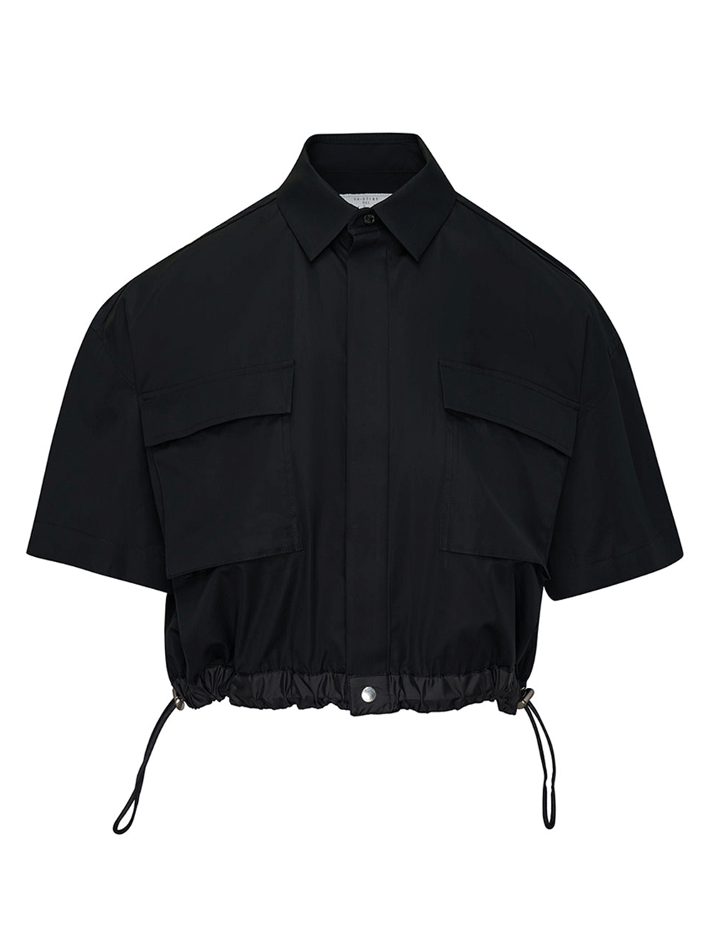 sacai-Thomas-Mason-Cotton-Poplin-Shirt-Black-1