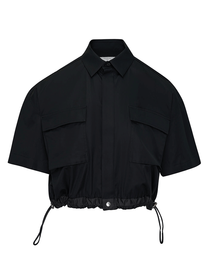 sacai-Thomas-Mason-Cotton-Poplin-Shirt-Black-1