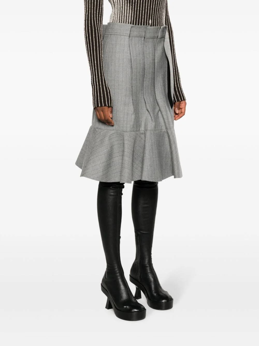 sacai-Wool-Melton-Mix-Chalk-Stripe-Skirt-Grey-3