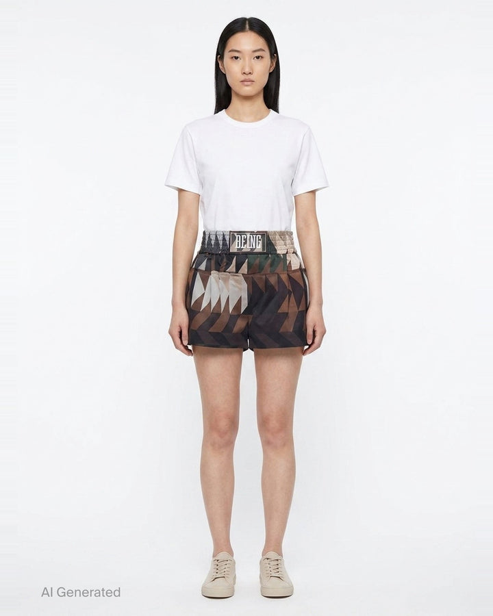 Being Camo Boxing Shorts | sacai | Club21 - front