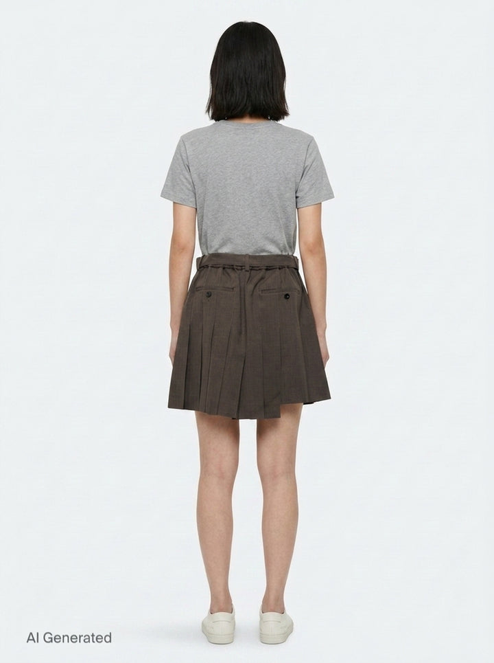 Belted Pleated Suiting Shorts | sacai | Club21 - back