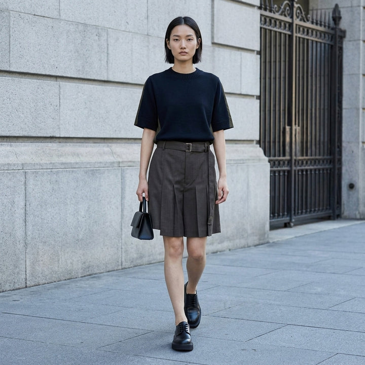 Belted Pleated Suiting Shorts | sacai | Club21 - lifestyle