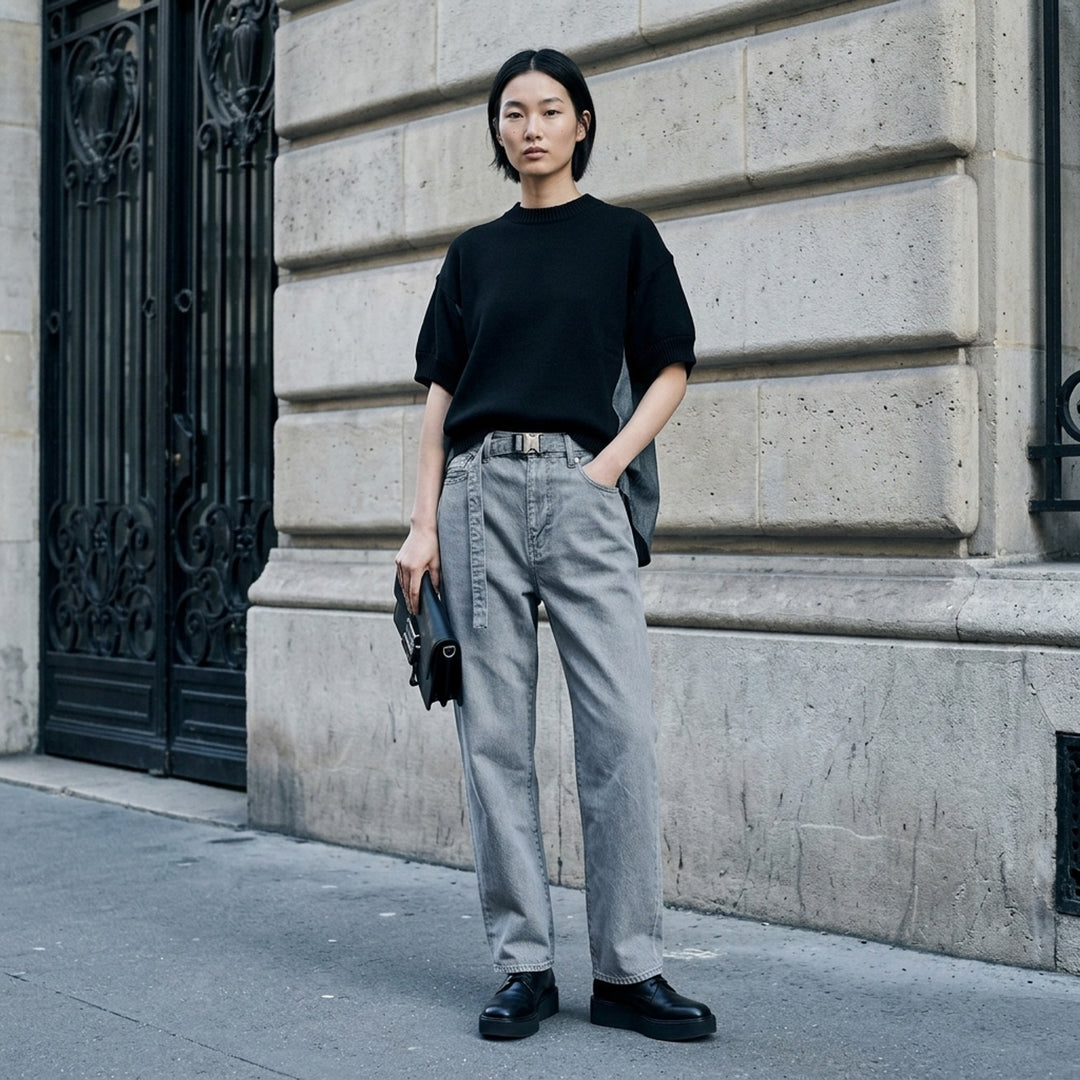 Belted Straight Denim Pants | sacai | Club21 - lifestyle
