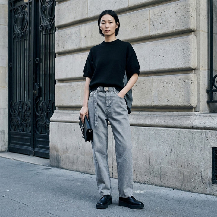 Belted Straight Denim Pants | sacai | Club21 - lifestyle