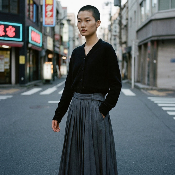 Black Pleated Maxi Skirt | sacai | Club21 - lifestyle