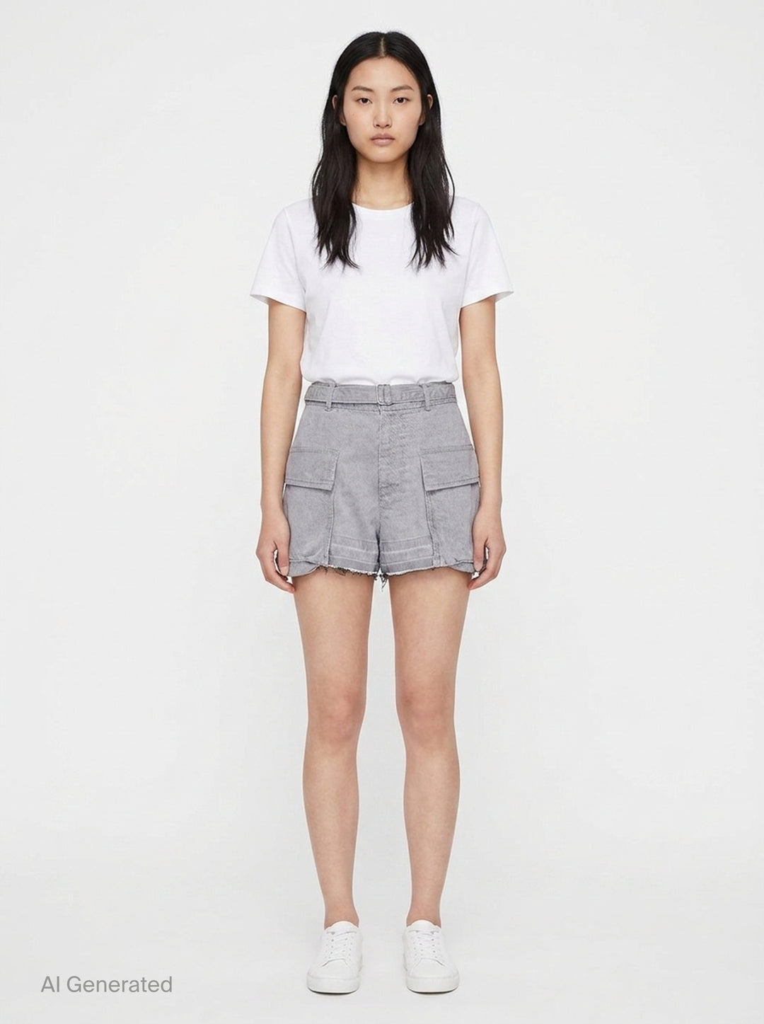 Cargo Denim Shorts | sacai | Club21 - front